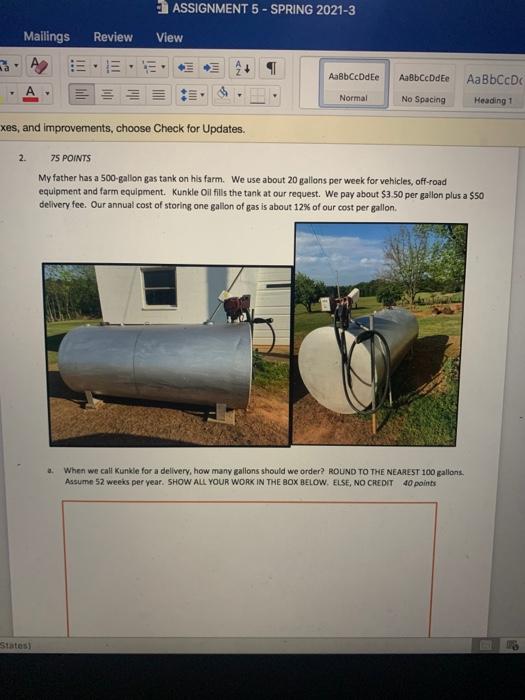 ASSIGNMENT 5 - SPRING 2021-3 Mailings Review View