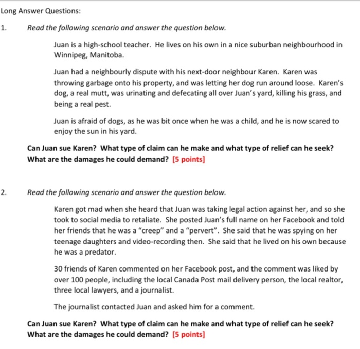 Long Answer Questions: 1. Read the following