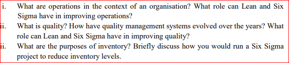 i. What are operations in the context of an