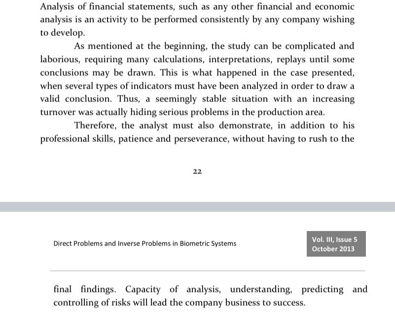 What did you learn from reading this journal