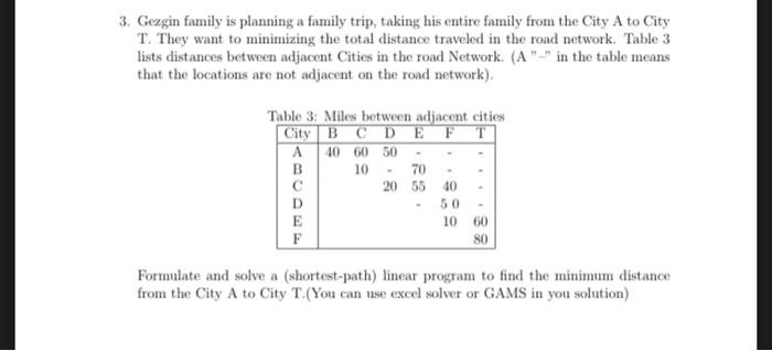 3. Gezgin family is planning a family trip,