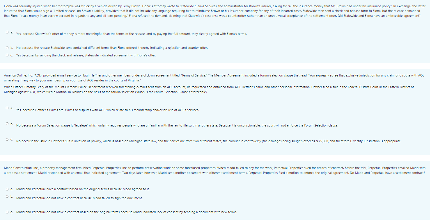 Fiona was seriously injured when her motorcycle