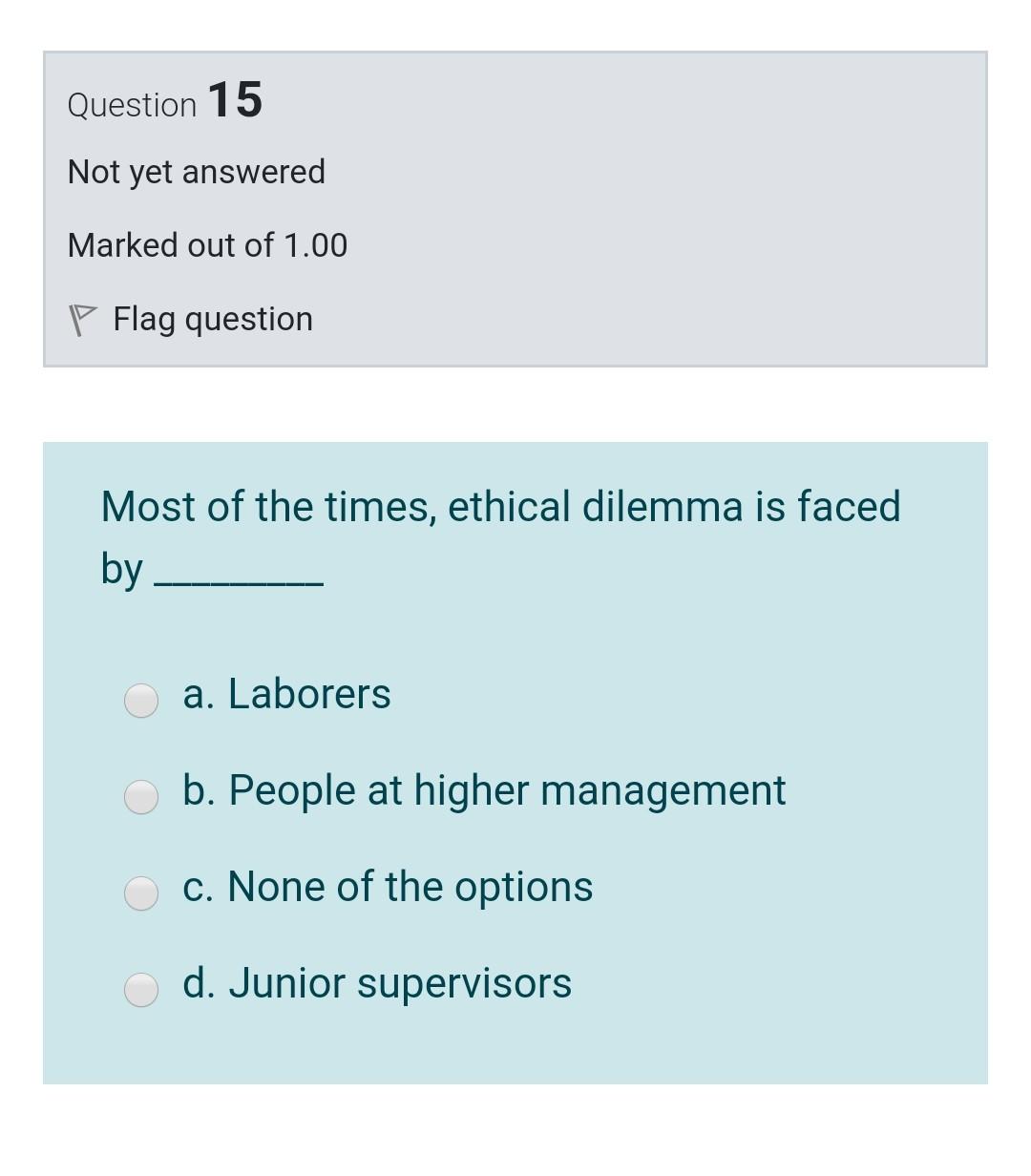 Question 15 Not yet answered Marked out of 1.00 P