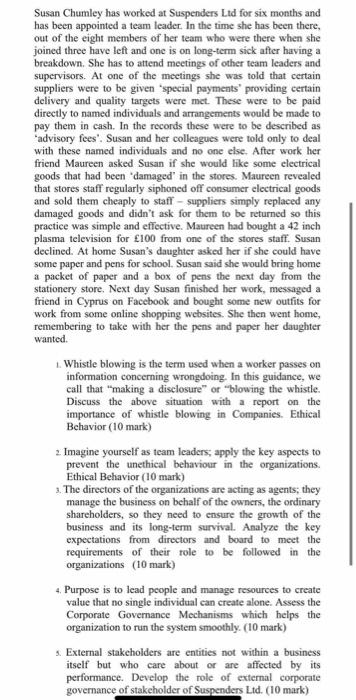 Susan Chumley has worked at Suspenders Ltd for