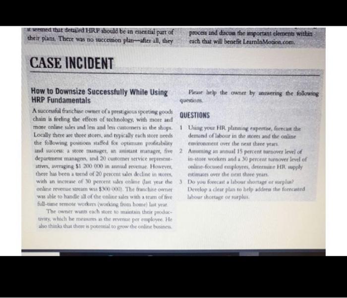 e seemed that detailed HRP should be an essential