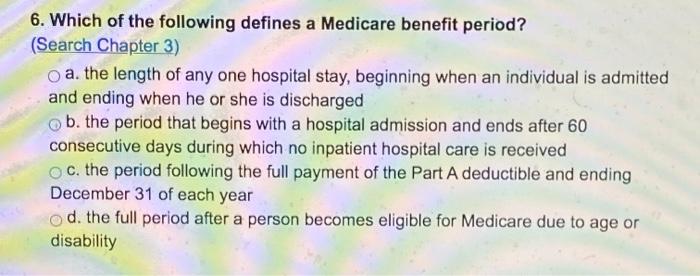 Long-Term Care insurance 6. Which of the