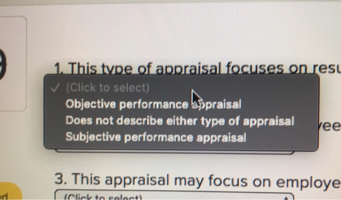 Review 1. This type of appraisal focuses on
