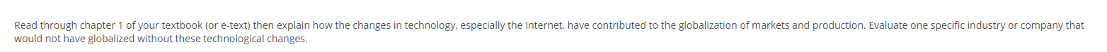 Read through chapter 1 of your textbook (or