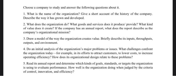 Organizational theory assignment. Please do not