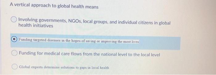 A vertical approach to global health means