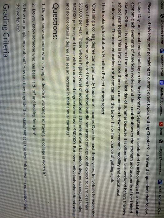 - Docs 5 Students Home O student email = Untitled