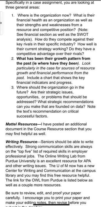 Case Analysis AssignmentMattel Case Assignment