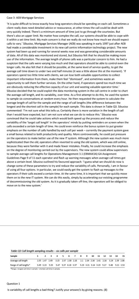 Case 3: AEB Mortgage Services It is quite