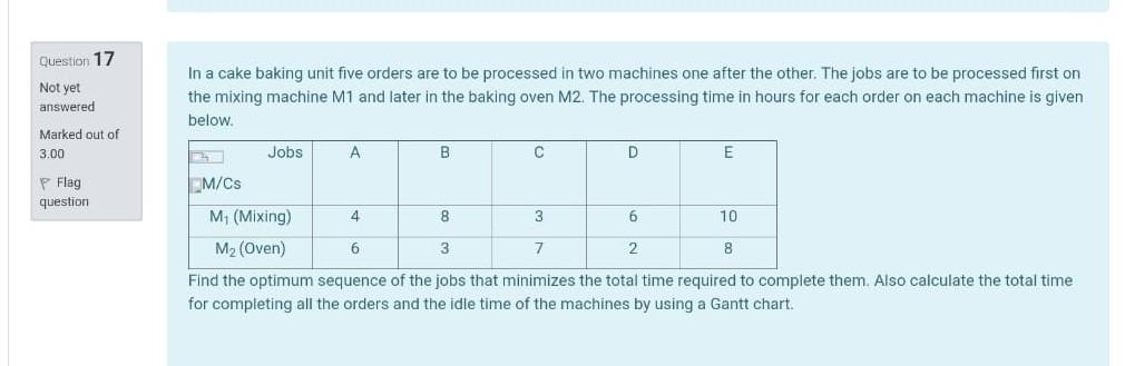 l have final quickly Question 17 Not yet answered