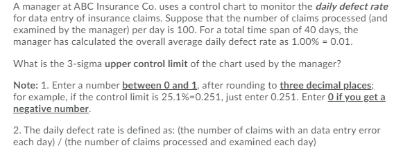 A manager at ABC Insurance Co. uses a control