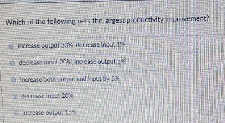 Which of the following nets the largest