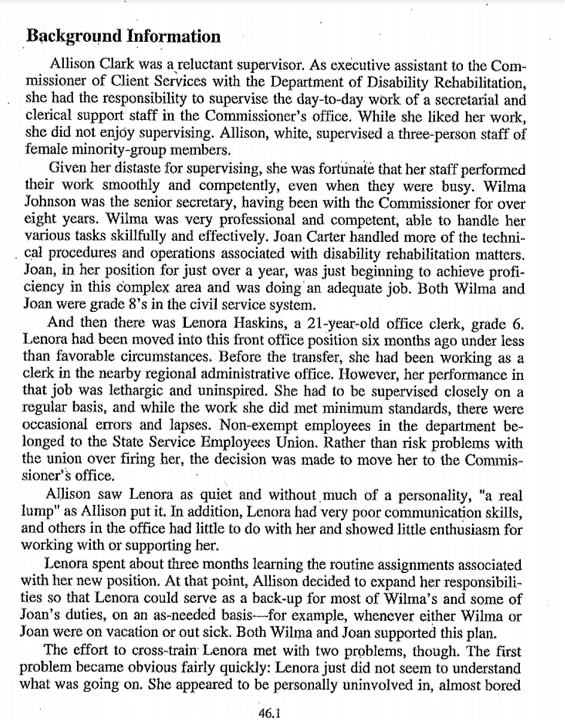 Background Information Allison Clark was a