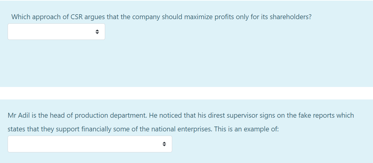 Which approach of CSR argues that the company