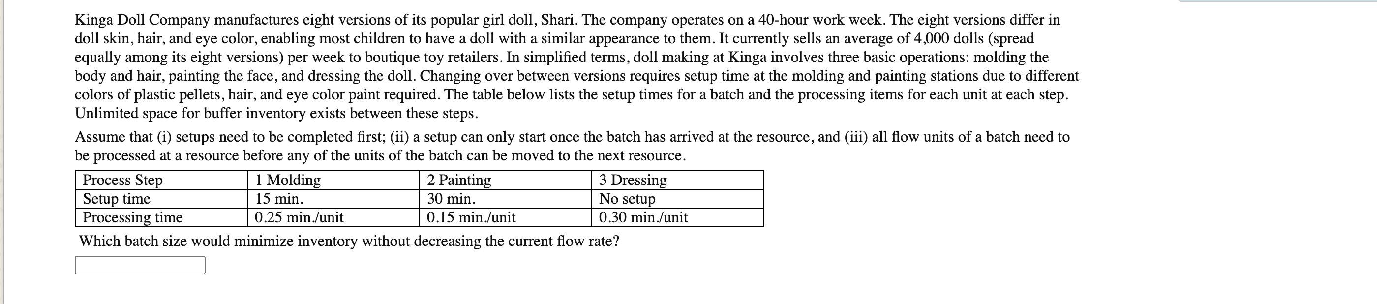 Kinga Doll Company manufactures eight versions of