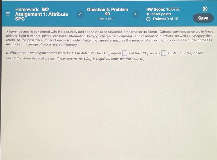 Homework: M2 Assignment 1: Attribute SPC Question