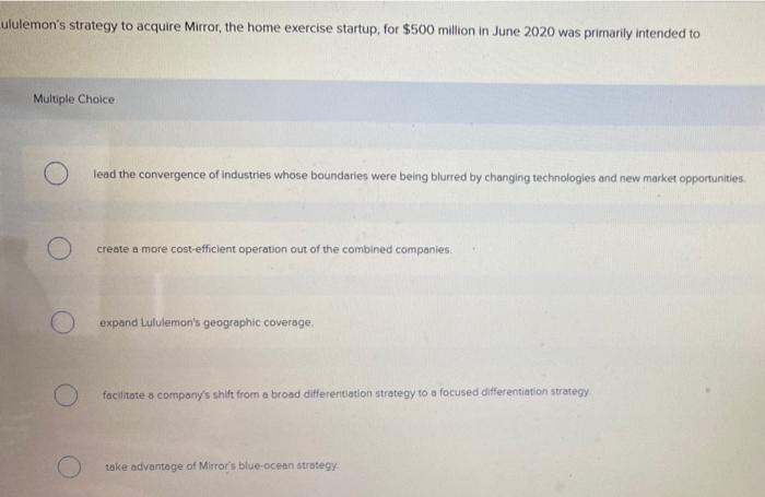 answer is not geographic coverage ululemon's
