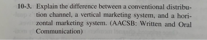 10-3. Explain the difference between a