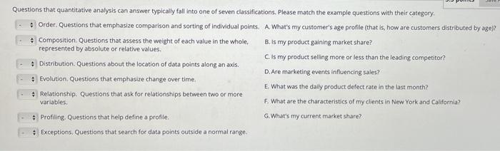 Questions that quantitative analysis can answer