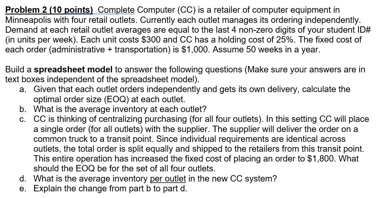 Please show work & formulas in Excel - thanks!