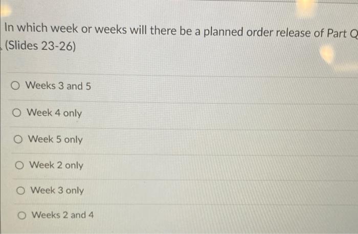 use the following MRP information for the next 3