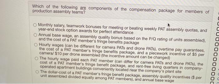 Which of the following are components of the