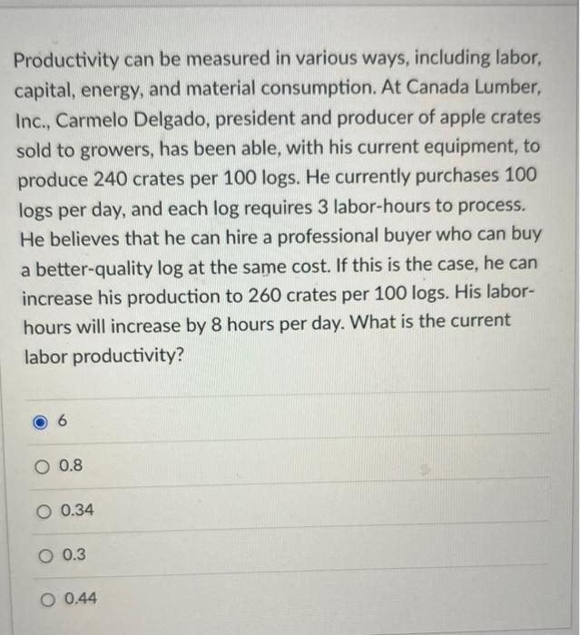 correct answer pls Productivity can be measured