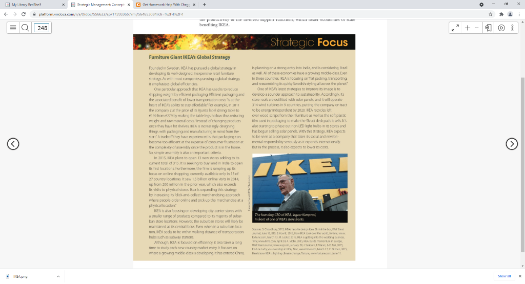 What aspects of Ikeas global strategy are