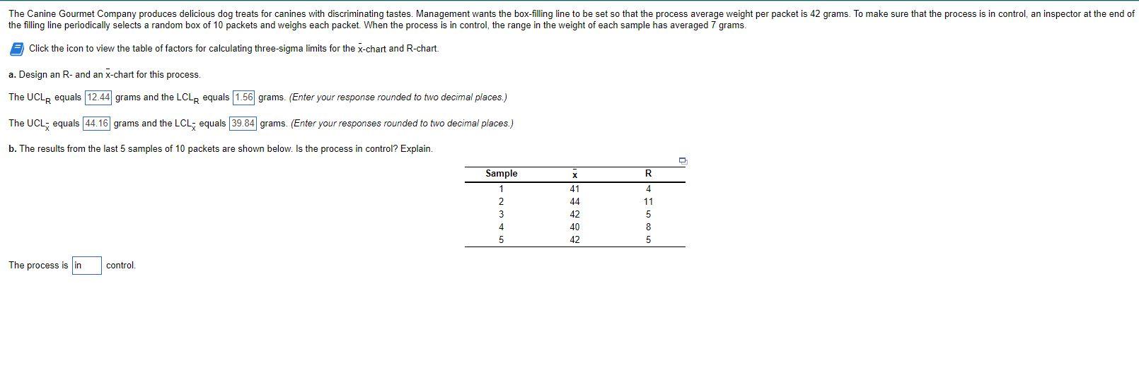 the filling line periodically selects a random