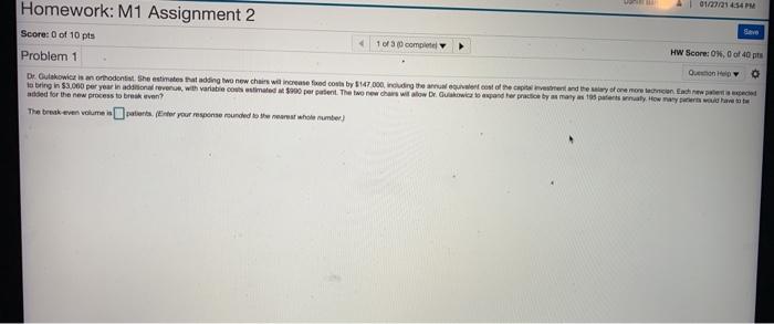 Save 01/ 214.54 PM Homework: M1 Assignment 2