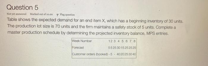 Hag question Question 5 Not yet answered Marked