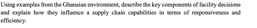 Using examples from the Ghanaian environment,