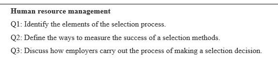 Human resources management Human resource