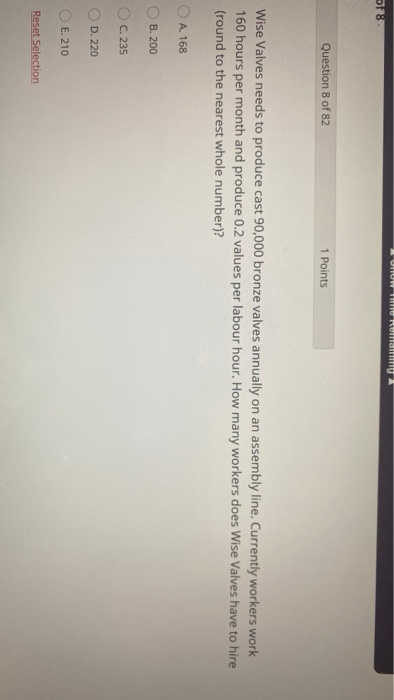 UHOW TO Ning 18- Question 8 of 82 1 Points Wise