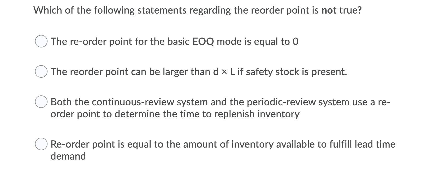 Which of the following statements regarding the