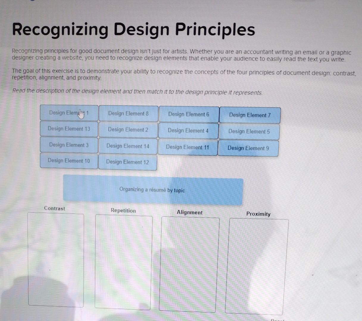 Recognizing Design Principles Recognizing
