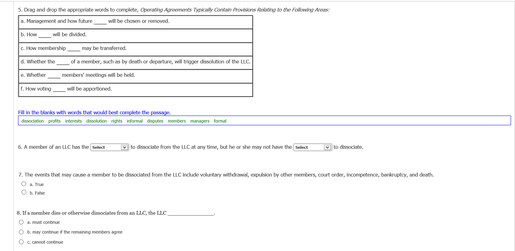 Please answer the following questions and show me