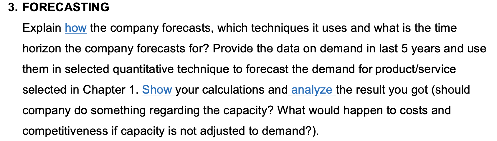 write about Nike forecasting Please write in