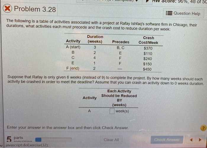 1.) please find each Activity should be reduced