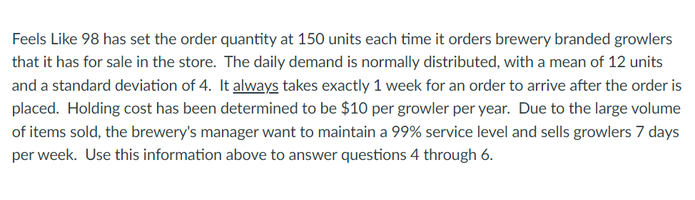 Feels Like 98 has set the order quantity at 150