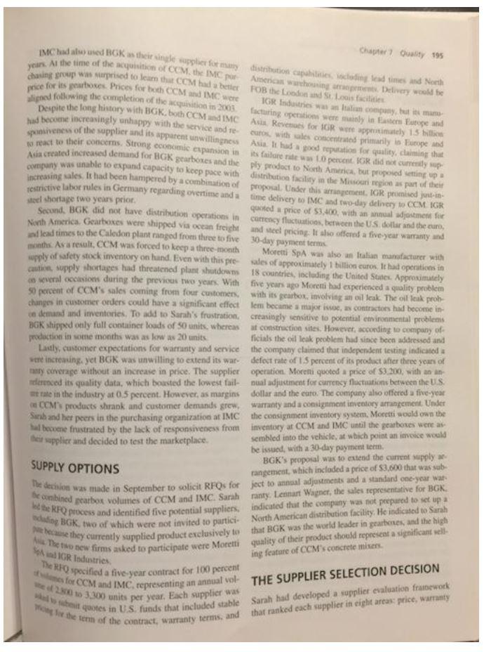 Students will complete case study 7-2 Caledon