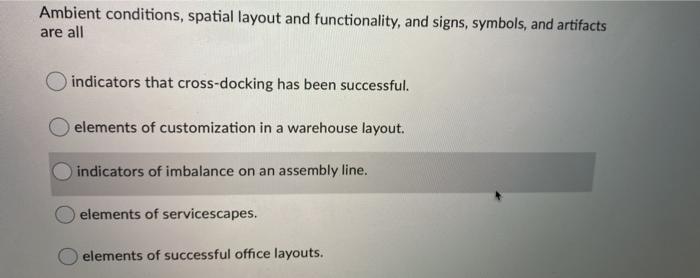 Ambient conditions, spatial layout and