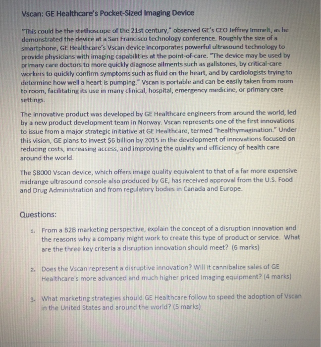 Vscan: GE Healthcare's Pocket-Sized Imaging