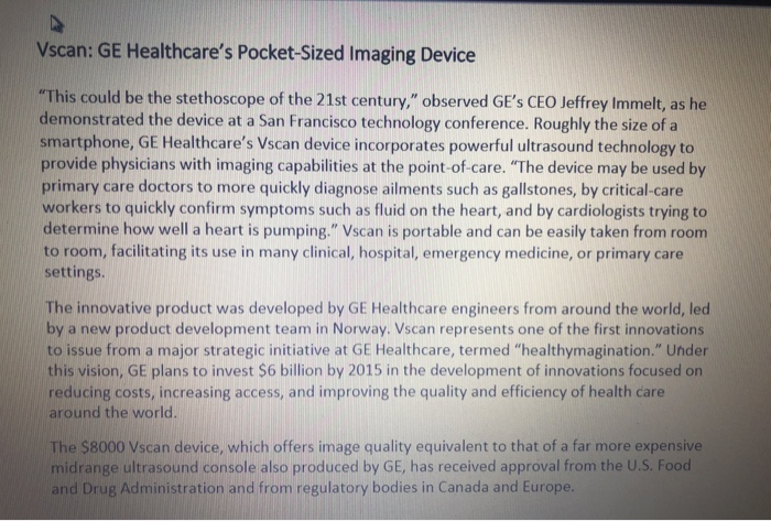 Vscan: GE Healthcare's Pocket-Sized Imaging