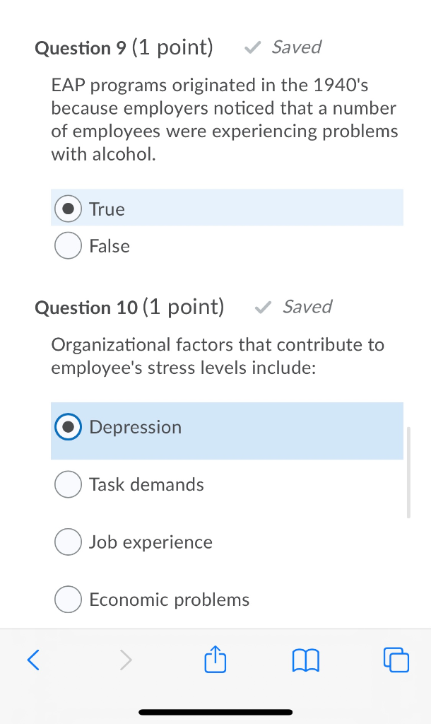 Answer the following Question 9 (1 point) Saved