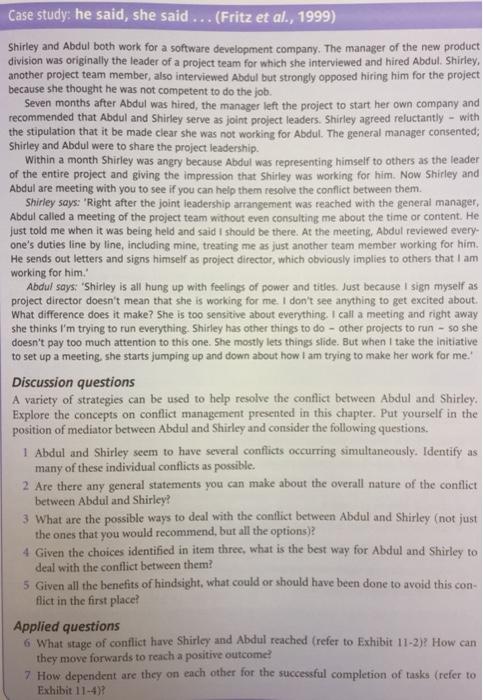 answering only 1,3 and 6 Case study: he said, she